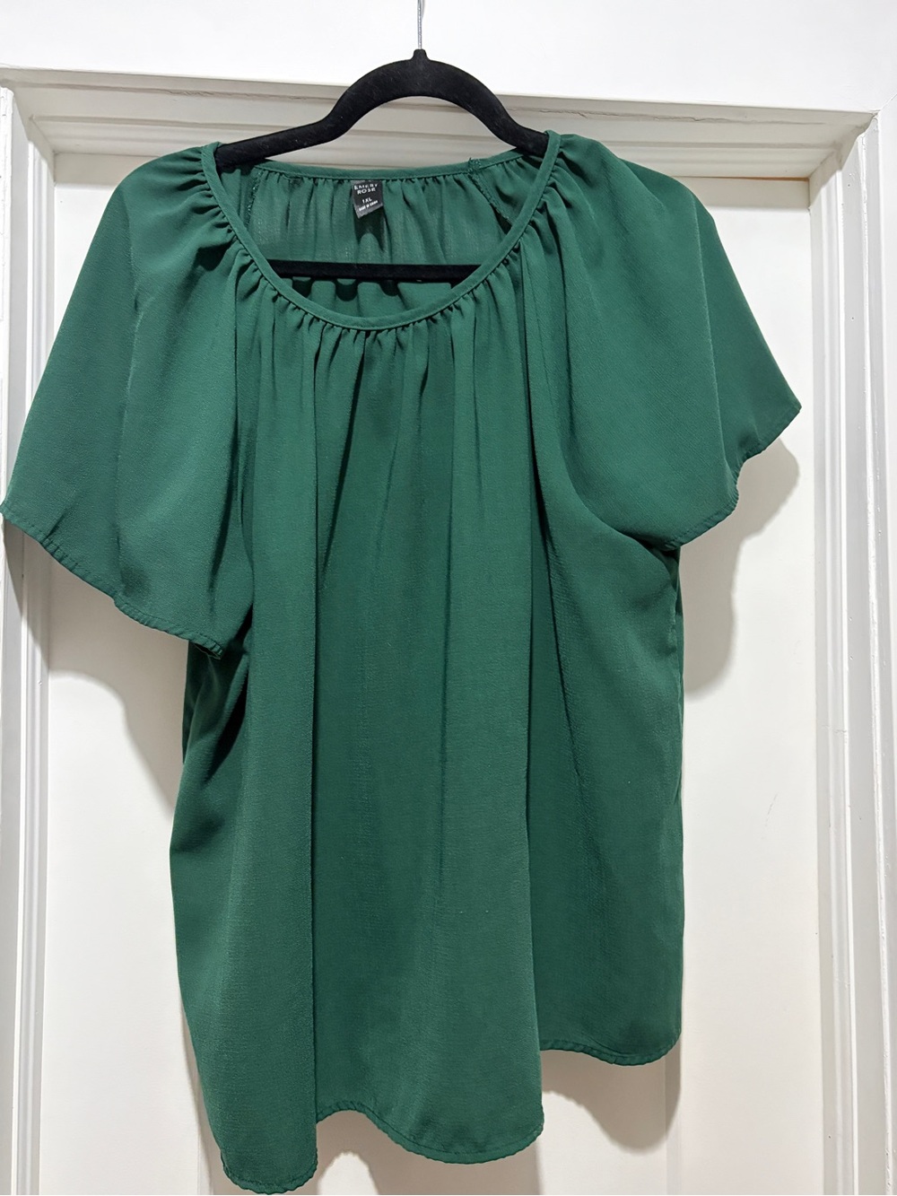 Green Emery Rose Puff Sleeve Top
